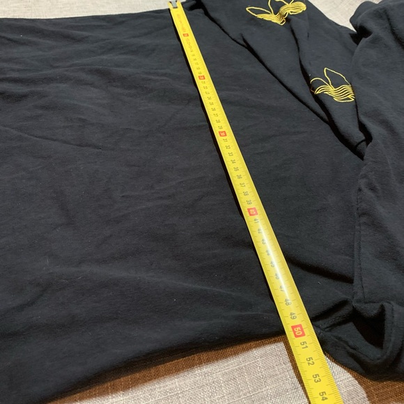 Adidas Black Long Sleeve Shirt with Yellow Trefoil - Picture 4 of 4